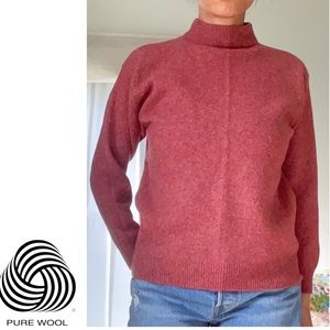 NWOT 90s 🇬🇧 British Lambswool Wool Sweater in Salmon Color